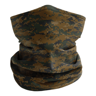 Woodland Digital Camo Face Defender Neck Gaiter Greater Half Default Title